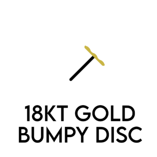 18kt Gold Bumpy Disc