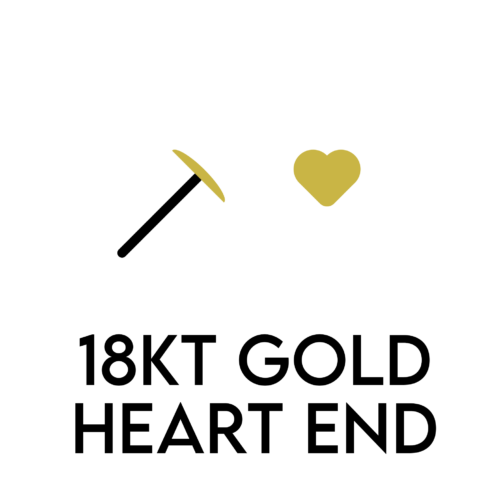 18kt Gold Heart End